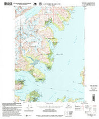 Seward D-4 Alaska Historical topographic map, 1:63360 scale, 15 X 15 Minute, Year 1995