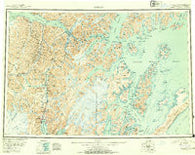Seward Alaska Historical topographic map, 1:250000 scale, 1 X 3 Degree, Year 1951