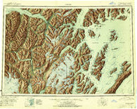 Seward Alaska Historical topographic map, 1:250000 scale, 1 X 3 Degree, Year 1951