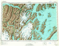 Seward Alaska Historical topographic map, 1:250000 scale, 1 X 3 Degree, Year 1953