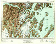 Seward Alaska Historical topographic map, 1:250000 scale, 1 X 3 Degree, Year 1953