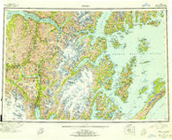 Seward Alaska Historical topographic map, 1:250000 scale, 1 X 3 Degree, Year 1953