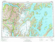 Seward Alaska Historical topographic map, 1:250000 scale, 1 X 3 Degree, Year 1953