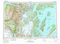 Seward Alaska Historical topographic map, 1:250000 scale, 1 X 3 Degree, Year 1953