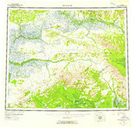 Shungnak Alaska Historical topographic map, 1:250000 scale, 1 X 3 Degree, Year 1955