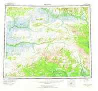 Shungnak Alaska Historical topographic map, 1:250000 scale, 1 X 3 Degree, Year 1955