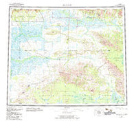 Shungnak Alaska Historical topographic map, 1:250000 scale, 1 X 3 Degree, Year 1955