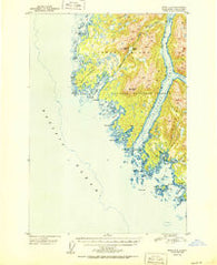 Sitka D-8 Alaska Historical topographic map, 1:63360 scale, 15 X 15 Minute, Year 1950