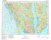 Sitka Alaska Historical topographic map, 1:250000 scale, 1 X 2 Degree, Year 1951