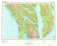 Sitka Alaska Historical topographic map, 1:250000 scale, 1 X 2 Degree, Year 1951