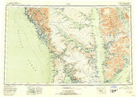 Sitka Alaska Historical topographic map, 1:250000 scale, 1 X 2 Degree, Year 1952
