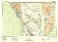 Sitka Alaska Historical topographic map, 1:250000 scale, 1 X 2 Degree, Year 1952