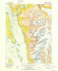 Skagway A-1 Alaska Historical topographic map, 1:63360 scale, 15 X 15 Minute, Year 1951