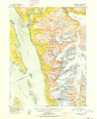 Skagway A-1 Alaska Historical topographic map, 1:63360 scale, 15 X 15 Minute, Year 1951