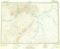 Sleetmute Alaska Historical topographic map, 1:250000 scale, 1 X 3 Degree, Year 1950