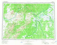 Sleetmute Alaska Historical topographic map, 1:250000 scale, 1 X 3 Degree, Year 1954