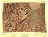 Sleetmute Alaska Historical topographic map, 1:250000 scale, 1 X 3 Degree, Year 1950