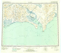 Solomon Alaska Historical topographic map, 1:250000 scale, 1 X 3 Degree, Year 1951