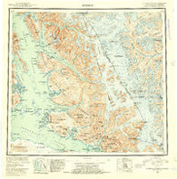Sumdum Alaska Historical topographic map, 1:250000 scale, 1 X 2 Degree, Year 1952