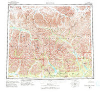Survey Pass Alaska Historical topographic map, 1:250000 scale, 1 X 3 Degree, Year 1956