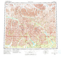 Survey Pass Alaska Historical topographic map, 1:250000 scale, 1 X 3 Degree, Year 1956