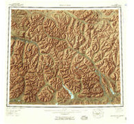 Survey Pass Alaska Historical topographic map, 1:250000 scale, 1 X 3 Degree, Year 1956