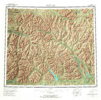 Survey Pass Alaska Historical topographic map, 1:250000 scale, 1 X 3 Degree, Year 1956