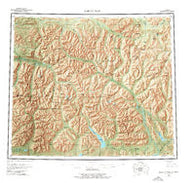 Survey Pass Alaska Historical topographic map, 1:250000 scale, 1 X 3 Degree, Year 1956