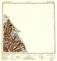 Taku River Alaska Historical topographic map, 1:250000 scale, 1 X 2 Degree, Year 1953
