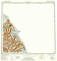 Taku River Alaska Historical topographic map, 1:250000 scale, 1 X 2 Degree, Year 1953