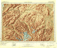 Talkeetna Mountains Alaska Historical topographic map, 1:250000 scale, 1 X 3 Degree, Year 1950