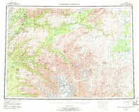 Talkeetna Mountains Alaska Historical topographic map, 1:250000 scale, 1 X 3 Degree, Year 1954