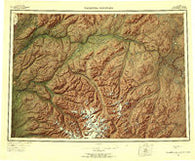 Talkeetna Mountains Alaska Historical topographic map, 1:250000 scale, 1 X 3 Degree, Year 1954