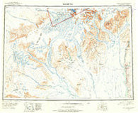 Talkeetna Alaska Historical topographic map, 1:250000 scale, 1 X 3 Degree, Year 1950