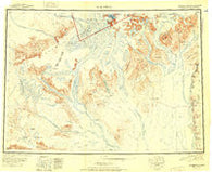 Talkeetna Alaska Historical topographic map, 1:250000 scale, 1 X 3 Degree, Year 1951