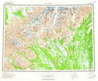 Talkeetna Alaska Historical topographic map, 1:250000 scale, 1 X 3 Degree, Year 1958