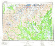 Talkeetna Alaska Historical topographic map, 1:250000 scale, 1 X 3 Degree, Year 1958