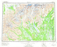 Talkeetna Alaska Historical topographic map, 1:250000 scale, 1 X 3 Degree, Year 1958