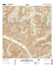 Talkeetna Mountains A-4 NW Alaska Current topographic map, 1:25000 scale, 7.5 X 7.5 Minute, Year 2016