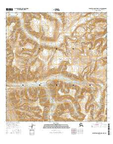 Talkeetna Mountains B-3 NW Alaska Current topographic map, 1:25000 scale, 7.5 X 7.5 Minute, Year 2016