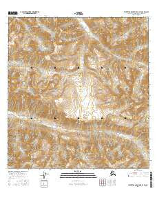 Talkeetna Mountains B-4 SW Alaska Current topographic map, 1:25000 scale, 7.5 X 7.5 Minute, Year 2016