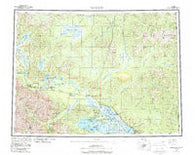 Tanacross Alaska Historical topographic map, 1:250000 scale, 1 X 3 Degree, Year 1956