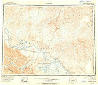 Tanacross Alaska Historical topographic map, 1:250000 scale, 1 X 3 Degree, Year 1950