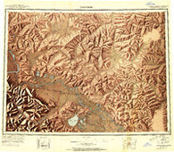 Tanacross Alaska Historical topographic map, 1:250000 scale, 1 X 3 Degree, Year 1950