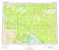 Tanacross Alaska Historical topographic map, 1:250000 scale, 1 X 3 Degree, Year 1956