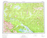 Tanacross Alaska Historical topographic map, 1:250000 scale, 1 X 3 Degree, Year 1956