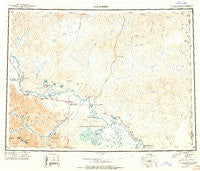 Tanacross Alaska Historical topographic map, 1:250000 scale, 1 X 3 Degree, Year 1949