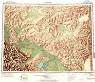 Tanacross Alaska Historical topographic map, 1:250000 scale, 1 X 3 Degree, Year 1949
