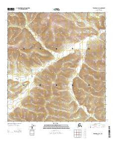 Tanacross B-3 SE Alaska Current topographic map, 1:25000 scale, 7.5 X 7.5 Minute, Year 2013