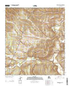 Tanacross D-3 NE Alaska Current topographic map, 1:25000 scale, 7.5 X 7.5 Minute, Year 2013